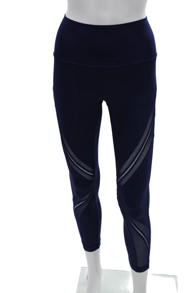 Lululemon Womens Ankle Leggings Dark Blue Solid Sports Size 4