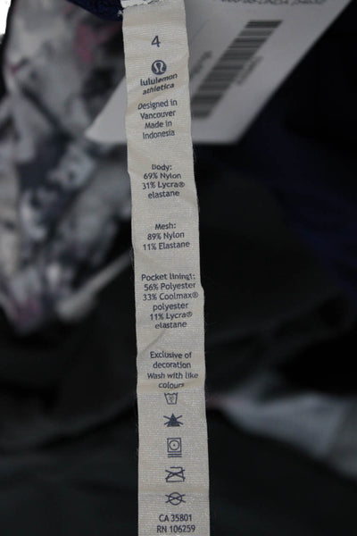 Lululemon Womens Ankle Leggings Dark Blue Solid Sports Size 4