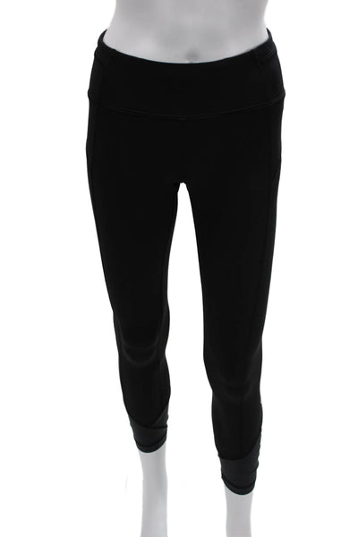 Lululemon Womens Black Ankle Leggings Nylon Spandex Size 4