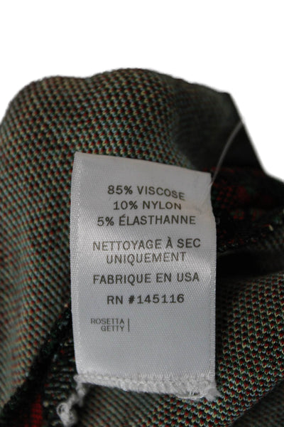 Rosetta Getty Women Green Floral Pants Size XS