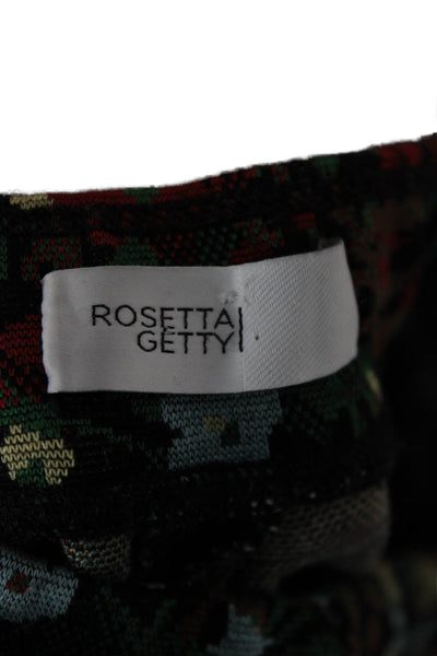 Rosetta Getty Women Green Floral Pants Size XS