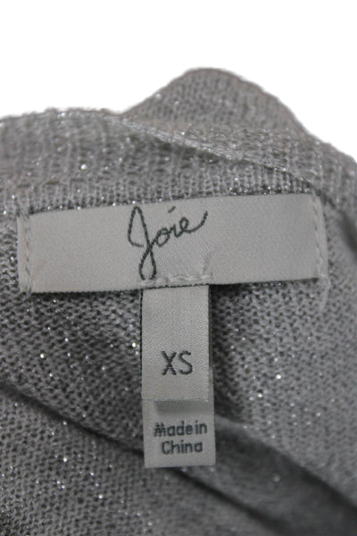 Joie Unisex V-Neck Pullover Sweater Gray Long Sleeve Size XS