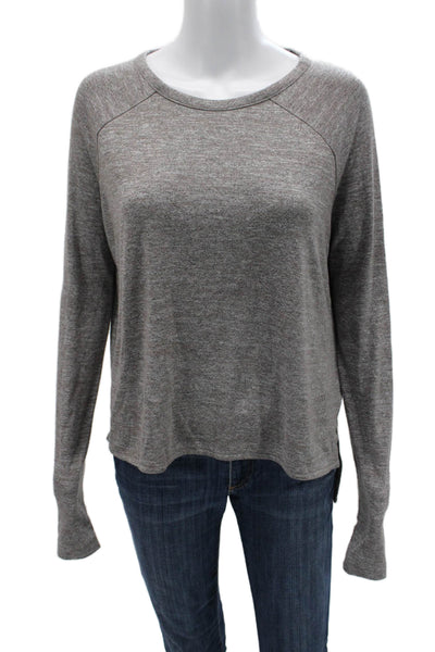 Rag & Bone Jean Women Basic Gray T-Shirt Long Sleeve Crew Neck Size S