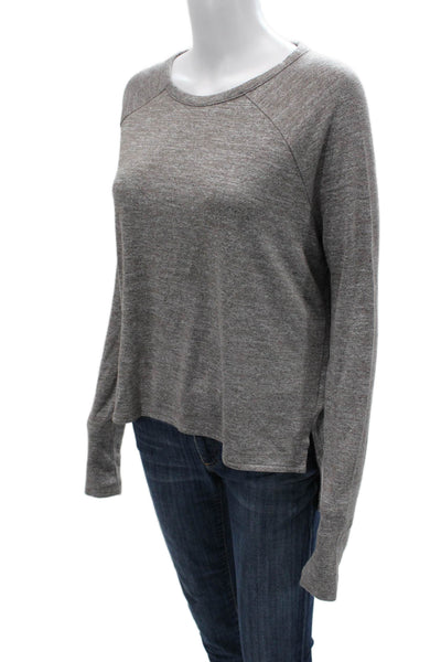Rag & Bone Jean Women Basic Gray T-Shirt Long Sleeve Crew Neck Size S