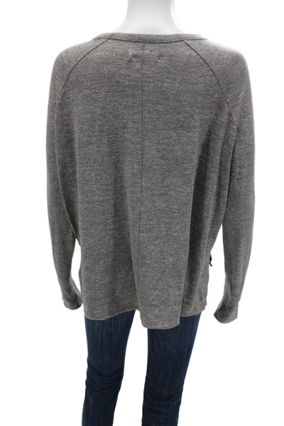 Rag & Bone Jean Women Basic Gray T-Shirt Long Sleeve Crew Neck Size S