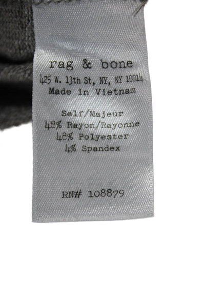 Rag & Bone Jean Women Basic Gray T-Shirt Long Sleeve Crew Neck Size S