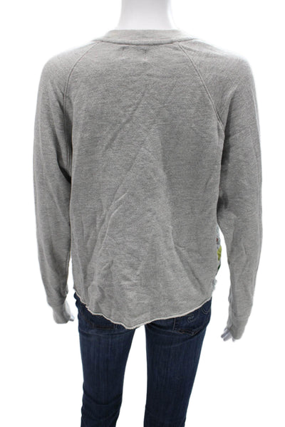 Sundry Womens Pullover Sweatshirt Dark Blue Crewneck Long Sleeve Rainbow Size 0