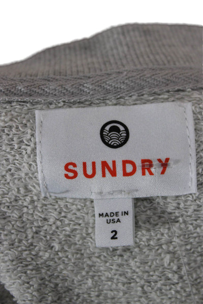 Sundry Unisex Pullover Sweater Gray Long Sleeve Size 2