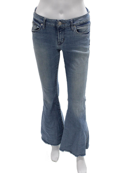 Hudson Womens Flared Jeans Light Blue Mid Rise 30in Size 27