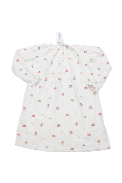 Petite Plume Girls Cotton Blend Cake Print Sleep Gown White Size 10