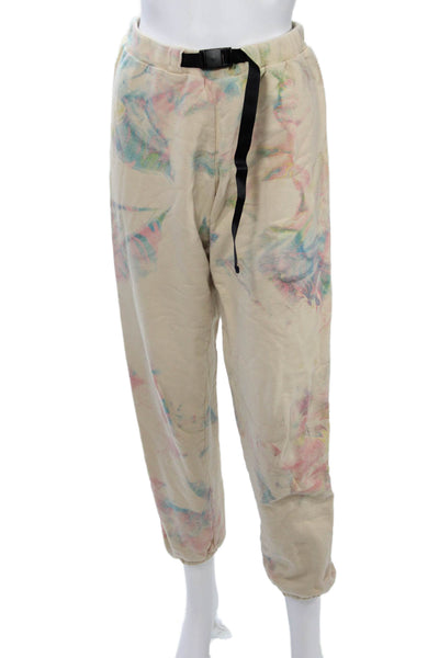 John Elliott Mens Jogger Sweatpants Beige Cotton Buckle Size 1