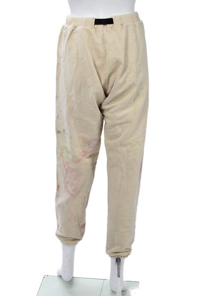 John Elliott Mens Jogger Sweatpants Beige Cotton Buckle Size 1