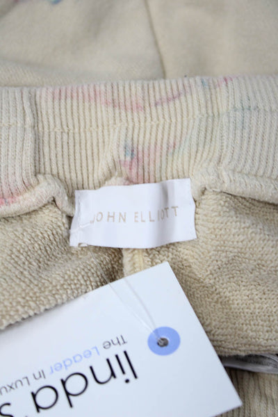 John Elliott Mens Jogger Sweatpants Beige Cotton Buckle Size 1