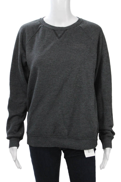 Marine Layer Unisex Pullover Sweatshirt Dark Gray Crew Neck Long Sleeve Size M