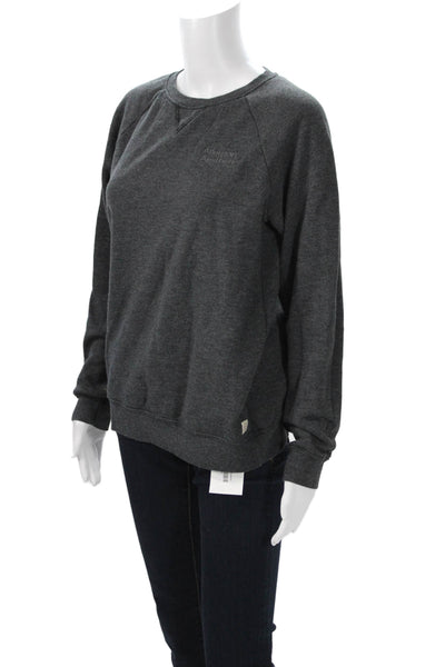 Marine Layer Unisex Pullover Sweatshirt Dark Gray Crew Neck Long Sleeve Size M