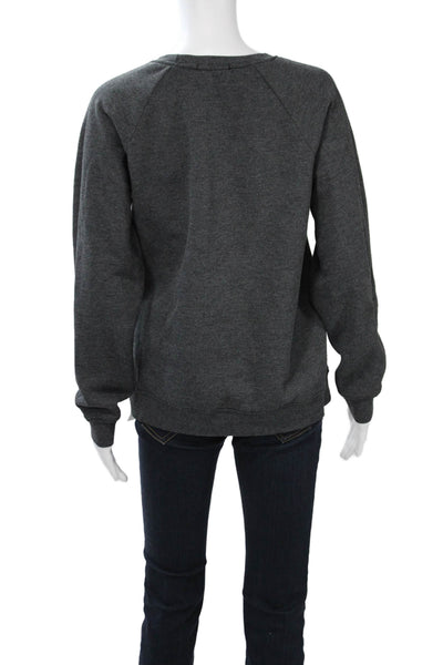 Marine Layer Unisex Pullover Sweatshirt Dark Gray Crew Neck Long Sleeve Size M