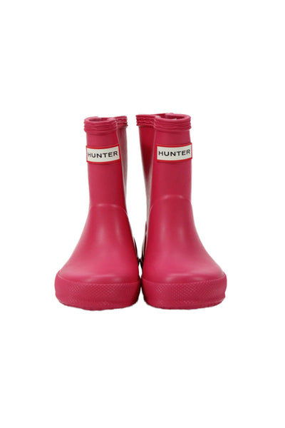 Hunter Unisex Kids Solid Pull On Rainboots Pink Size G7 B6