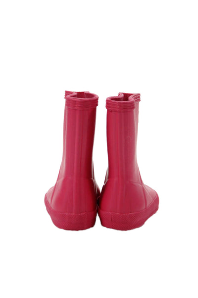 Hunter Unisex Kids Solid Pull On Rainboots Pink Size G7 B6