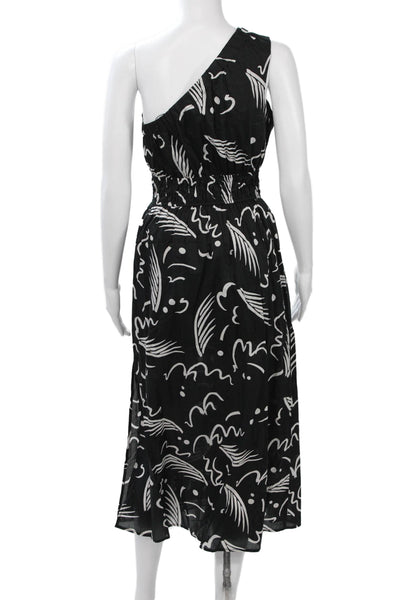 Rails Womens Maxi Sundress Black Cotton Sleeveless Graphic Print Size XS