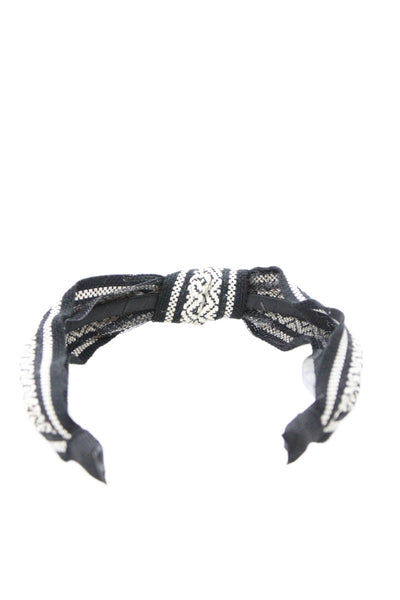 4353412 - Assortment Designer Womens Embroidered Knotted Detail Headband Black W