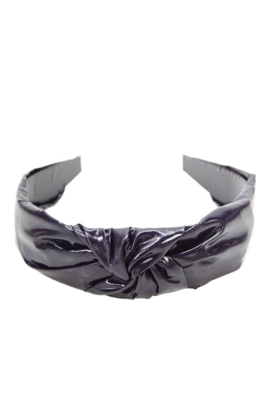 4353406 - Assortment Designer Womens Shiny Knotted Detail Headband Dark Plum Siz