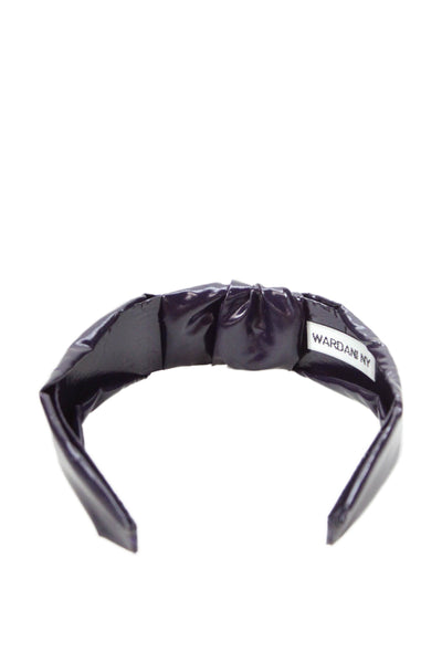 4353406 - Assortment Designer Womens Shiny Knotted Detail Headband Dark Plum Siz