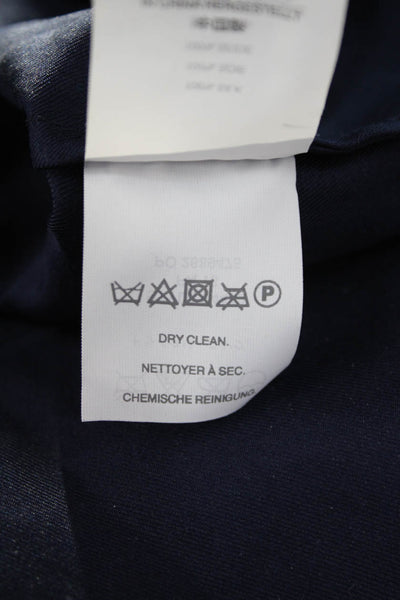 J Crew Womens Silk V-Neck Sleeveless Blouse Dark Blue Size 8
