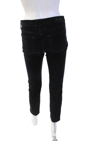KUT from the Kloth Women Ankle Cropped Pants Black Cotton Button Size 4