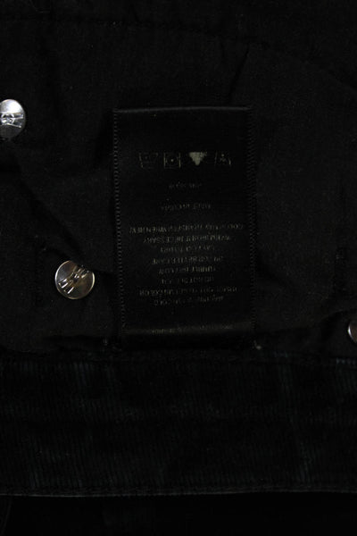 KUT from the Kloth Women Ankle Cropped Pants Black Cotton Button Size 4