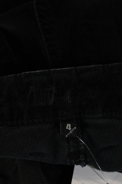 KUT from the Kloth Women Ankle Cropped Pants Black Cotton Button Size 4