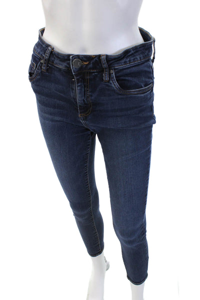 KUT from the Kloth Womens Ankle Skinny Dark Blue Jeans Mid Rise Size 26