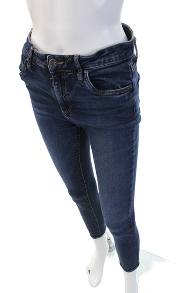 KUT from the Kloth Womens Ankle Skinny Dark Blue Jeans Mid Rise Size 26