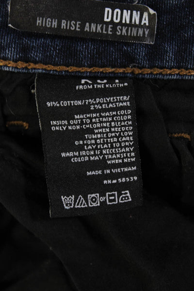 KUT from the Kloth Womens Ankle Skinny Dark Blue Jeans Mid Rise Size 26