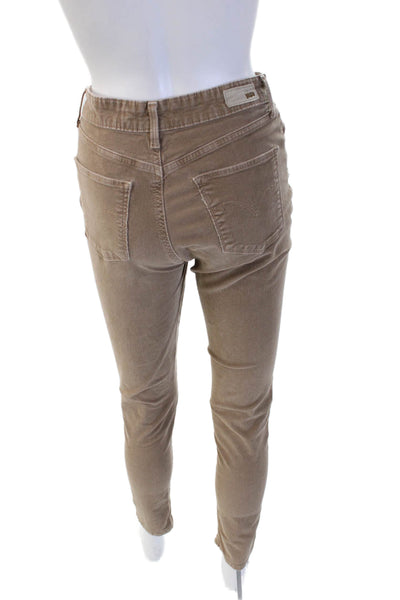 Levis Womens Ankle Jeggings Brown Button Fly 29in Inseam Size 27