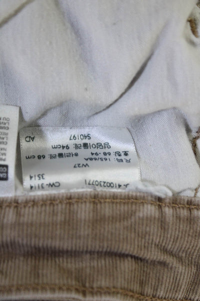 Levis Womens Ankle Jeggings Brown Button Fly 29in Inseam Size 27