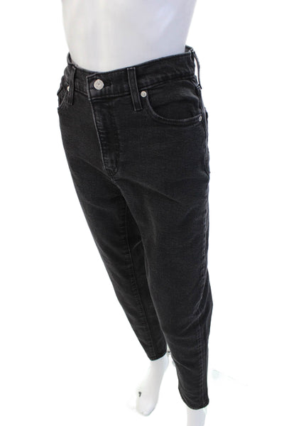Levis Womens Mom Tapered Jeans Black High Rise 99% Cotton Size 26