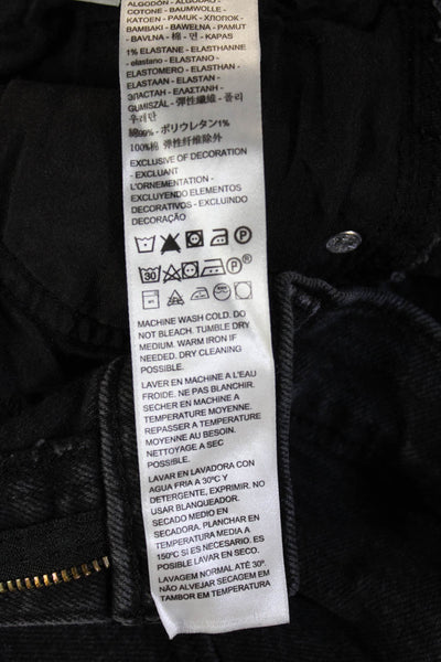 Levis Womens Mom Tapered Jeans Black High Rise 99% Cotton Size 26