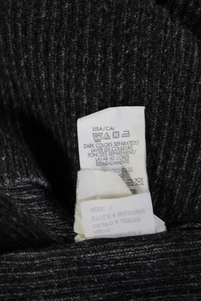 Calvin Klein Jeans Mens Pullover Mock Neck Dark Gray 100% Cotton Size L