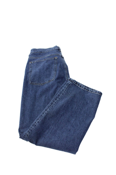 Everlane Unisex Straight Jeans Dark Blue Button Fly 98% Organic Cotton Size 33