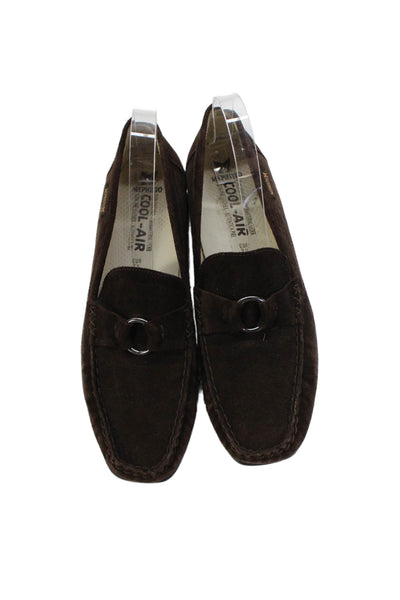 Mephisto Mens Suede Cool-Air Slip-On Loafer Dress Shoes Brown Size 10