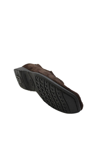 Mephisto Mens Suede Cool-Air Slip-On Loafer Dress Shoes Brown Size 10