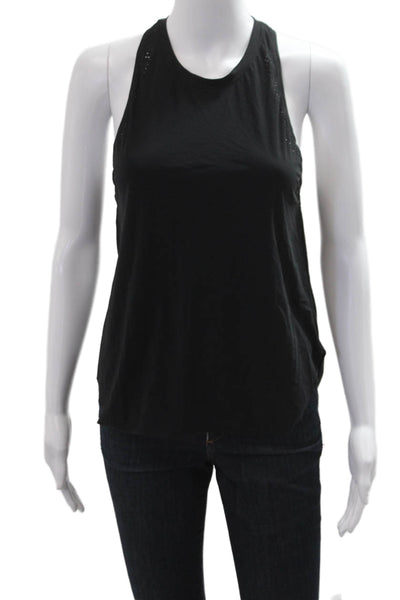 Lululemon Women Black High Neck Sleeveless Tank Nylon Blend Basic Size 4