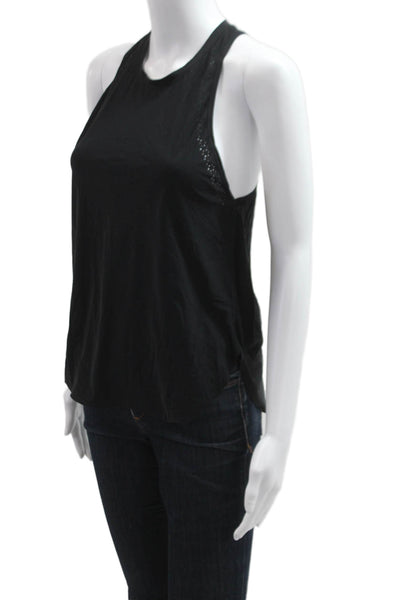 Lululemon Women Black High Neck Sleeveless Tank Nylon Blend Basic Size 4