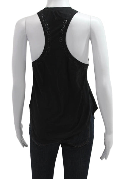 Lululemon Women Black High Neck Sleeveless Tank Nylon Blend Basic Size 4