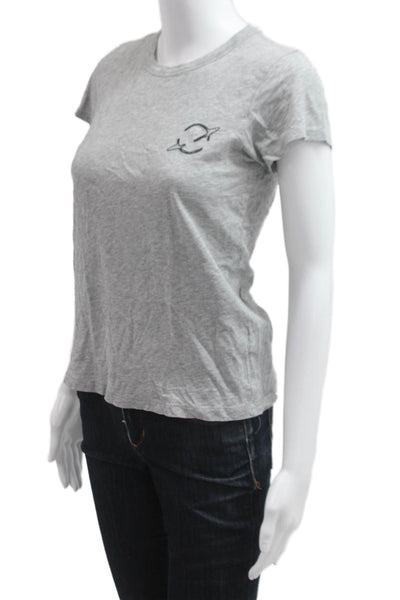 Rag & Bone Womens Basic Gray Pima Cotton Crew Neck Short Sleeve T-Shirt Size XS