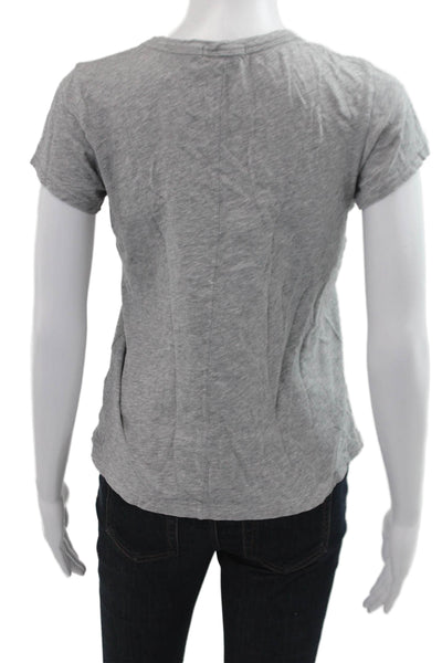 Rag & Bone Womens Basic Gray Pima Cotton Crew Neck Short Sleeve T-Shirt Size XS