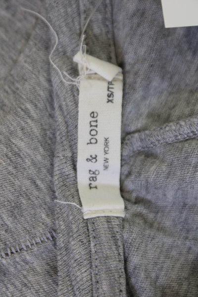 Rag & Bone Womens Basic Gray Pima Cotton Crew Neck Short Sleeve T-Shirt Size XS