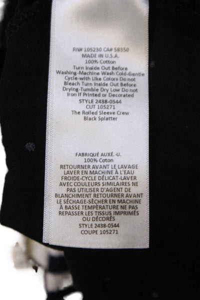 Current/Elliott Womens Black T-Shirt Crew Neck Lyocell Short Sleeve Size 0