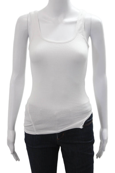 Rag & Bone Womens Basic White Tank Round Neck 95% Organic Cotton Size S