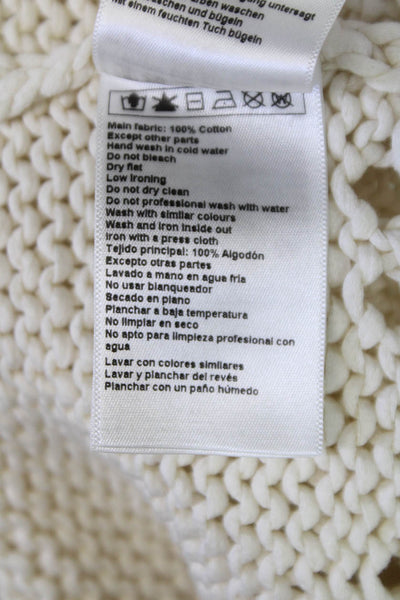 Ba&Sh Womens Cropped Sleeveless Tank White Cotton Square Neck Boho Size 2